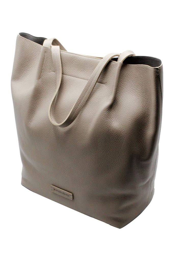 Bag In Soft Textured Leather With Logo On The Front. Internal Pockets And Magnetic Closure