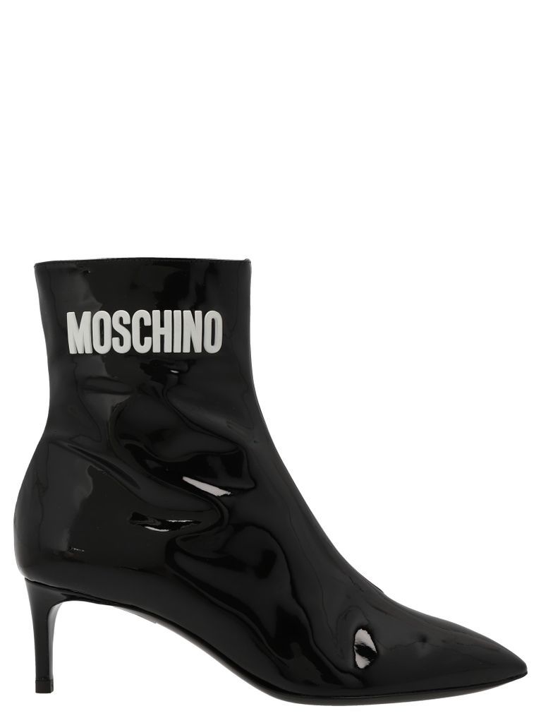 Logo Patent Ankle Boots