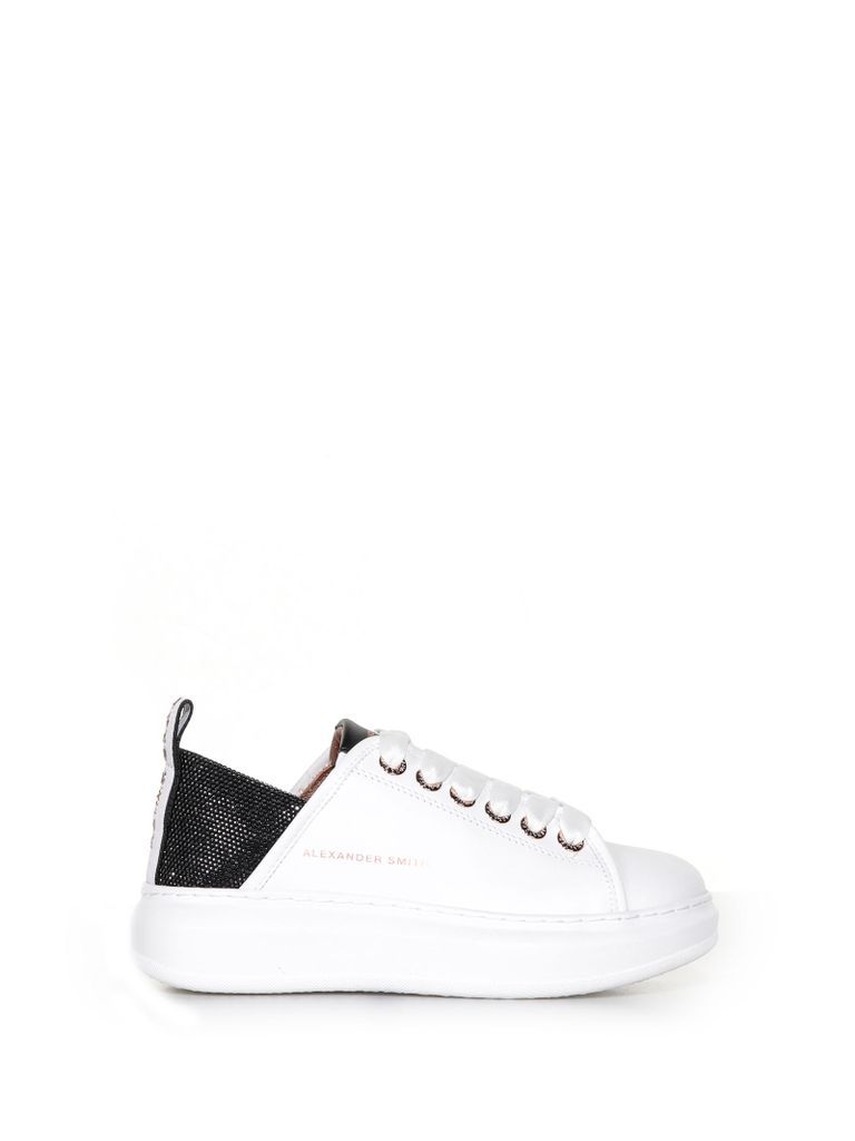 Leather Sneakers With Micro Studs