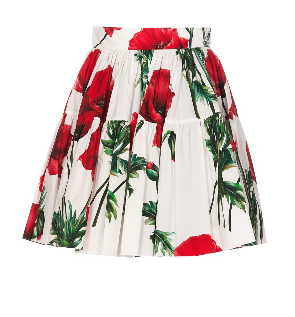 Papaveri Print Mini Skirt
