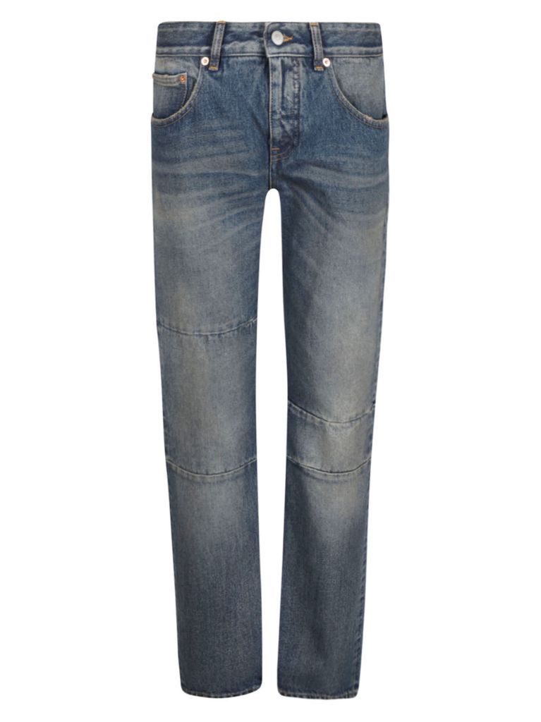 Straight Leg 5 Pockets Classic Jeans