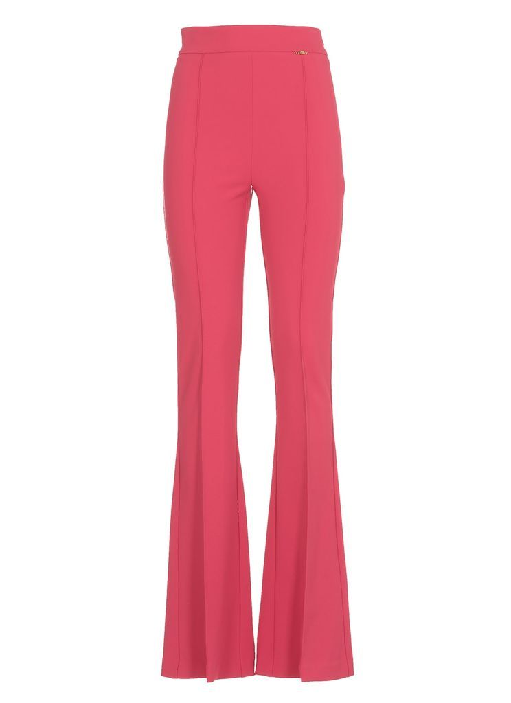 Crepe Stretch Flared Pants