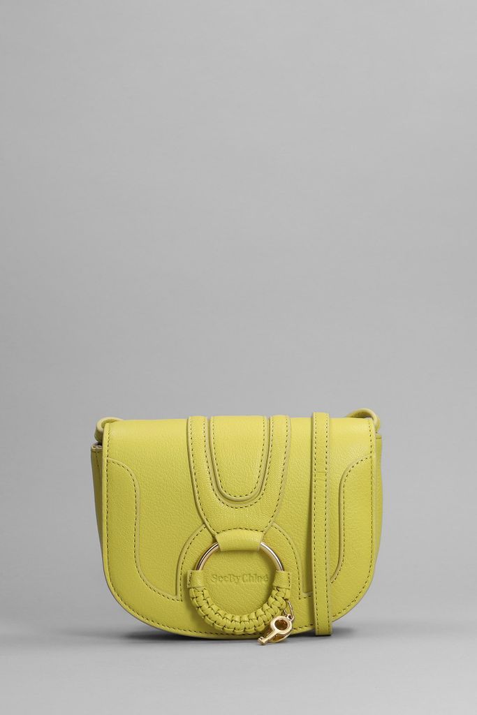 Mini Hana Shoulder Bag In Yellow Leather
