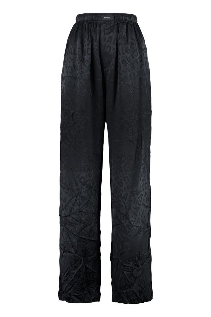Printed Silk Pajama Pants