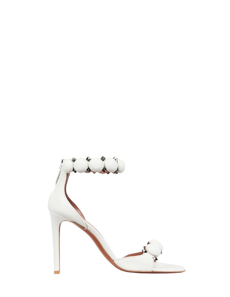 Bombe 90 Sandal In White Leather