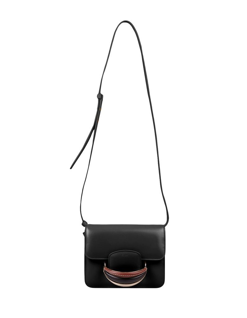 Kattie Shoulder Bag In Black Shiny Leather