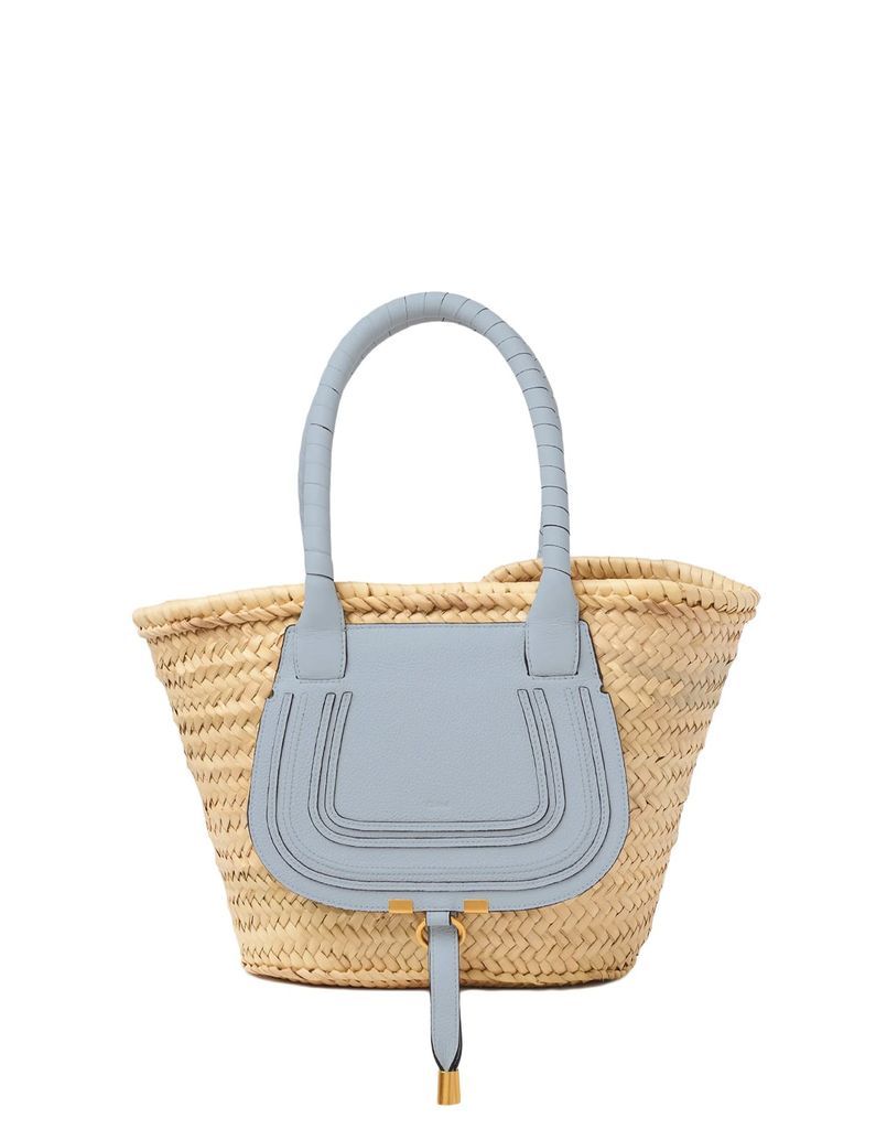 Light Blue Marcie Medium Basket Bag