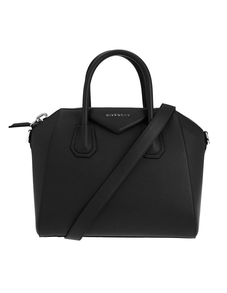 Small Antigona Bag In Black Grain Leather