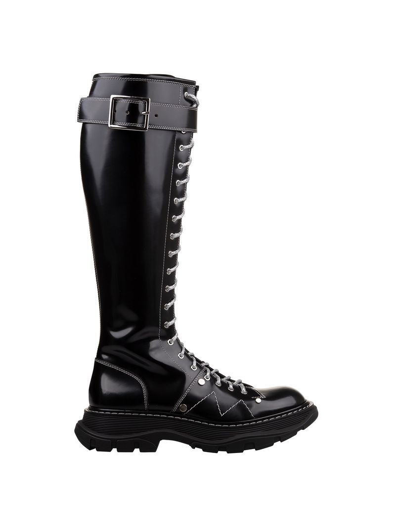Woman Tread Slick Boot In Black Patent Leather