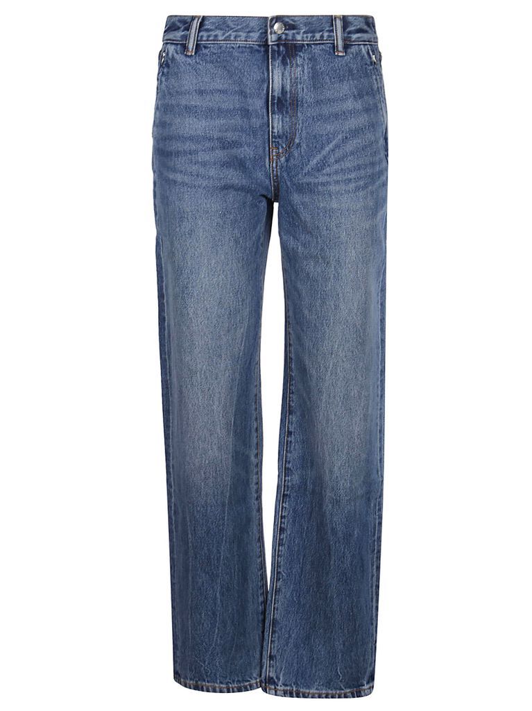 Ez Mid Rise Relaxed Straight Jeans