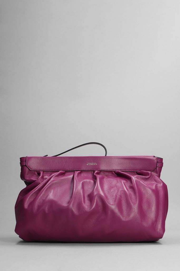 Luz Pouch Clutch In Viola Leather