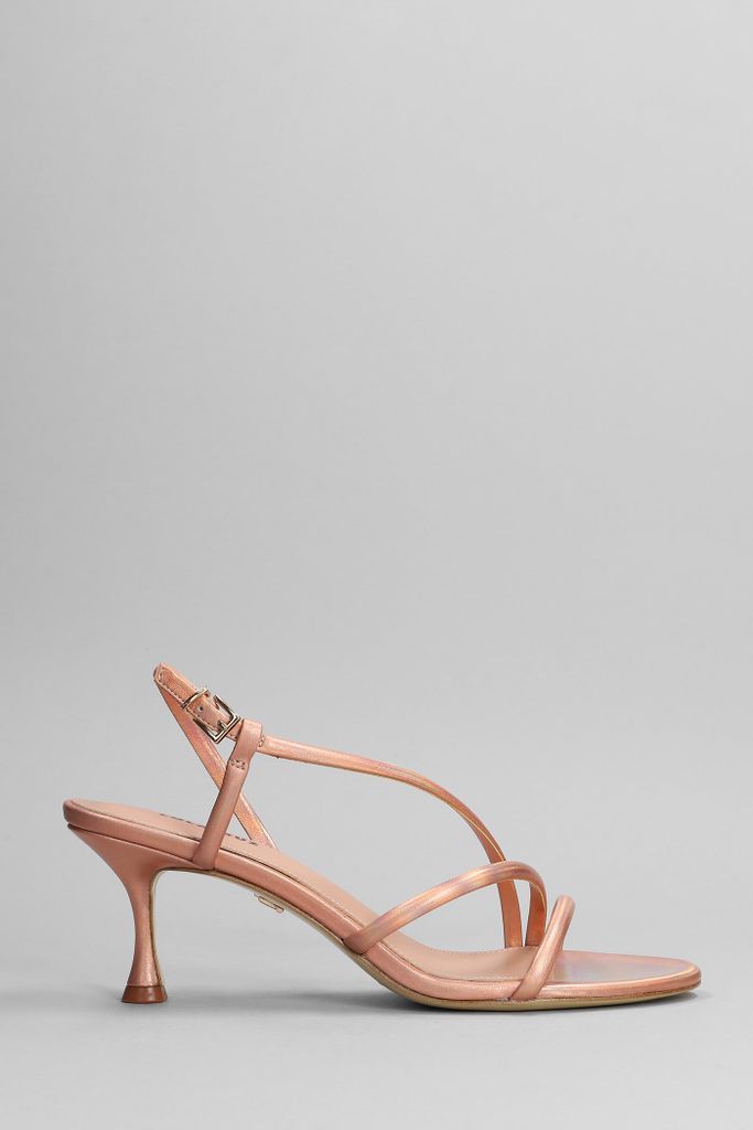 Sandals In Copper Leather