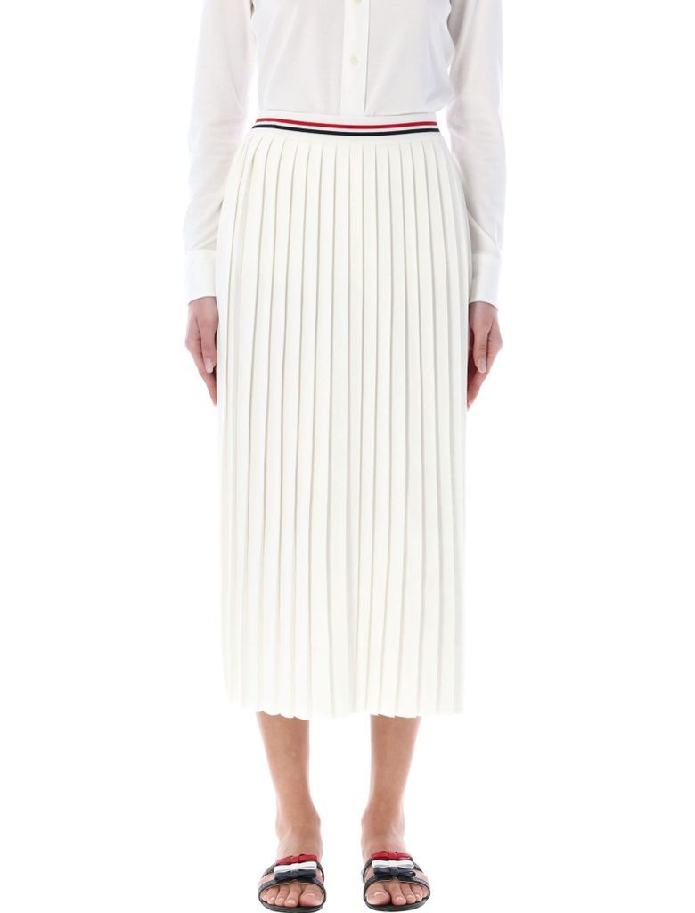 Calf Length Pleated Skirt