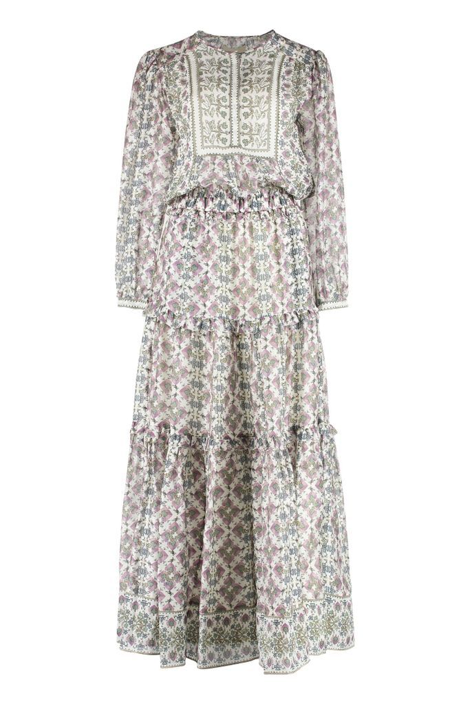 Mafezia Printed Silk Dress