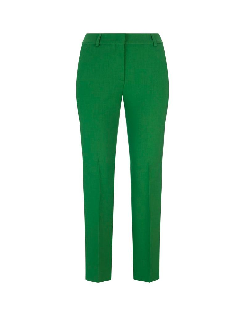 Woman Green Classic Slim Fit Trousers