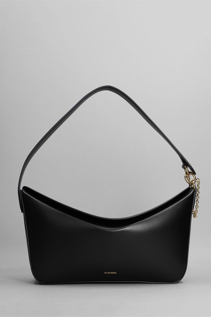 Fortune Ew Shoulder Bag In Black Leather