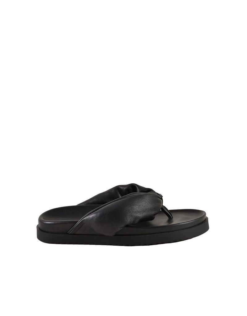 Womens Black Slide Sandals