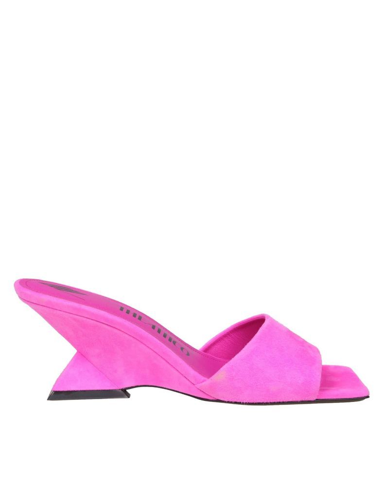 Cheope Mule In Fuchsia Color Suede