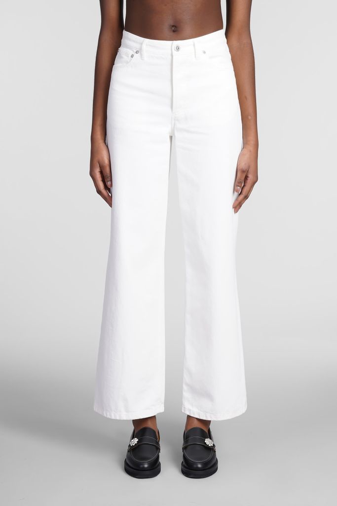 Elisabeth Jeans In White Cotton