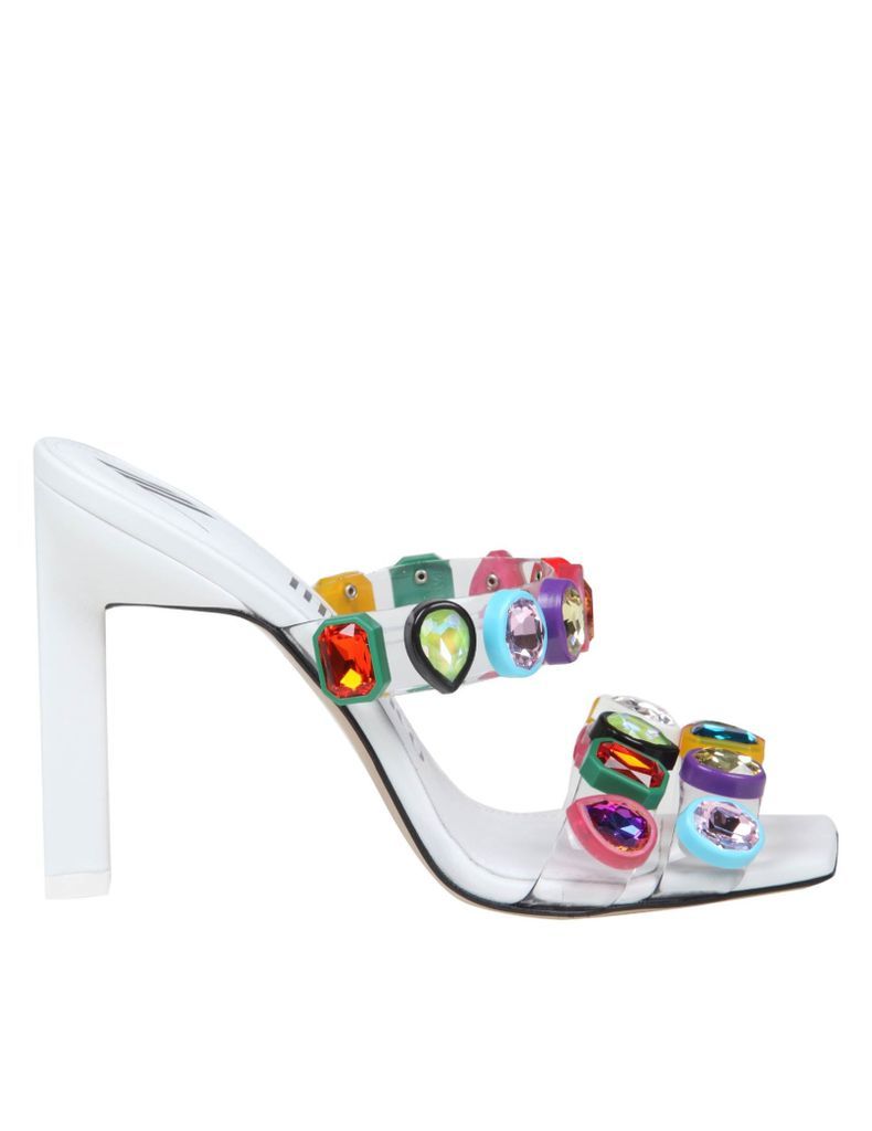 Nanci Mule In Pvc With Colored Crystals