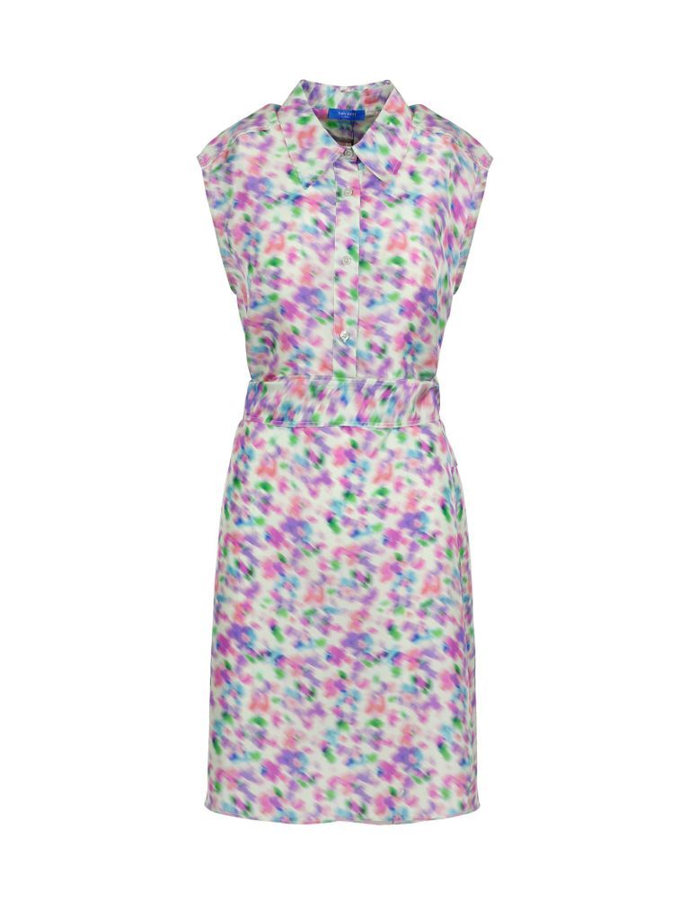 Sleeveless Multicolor Print Short Dress