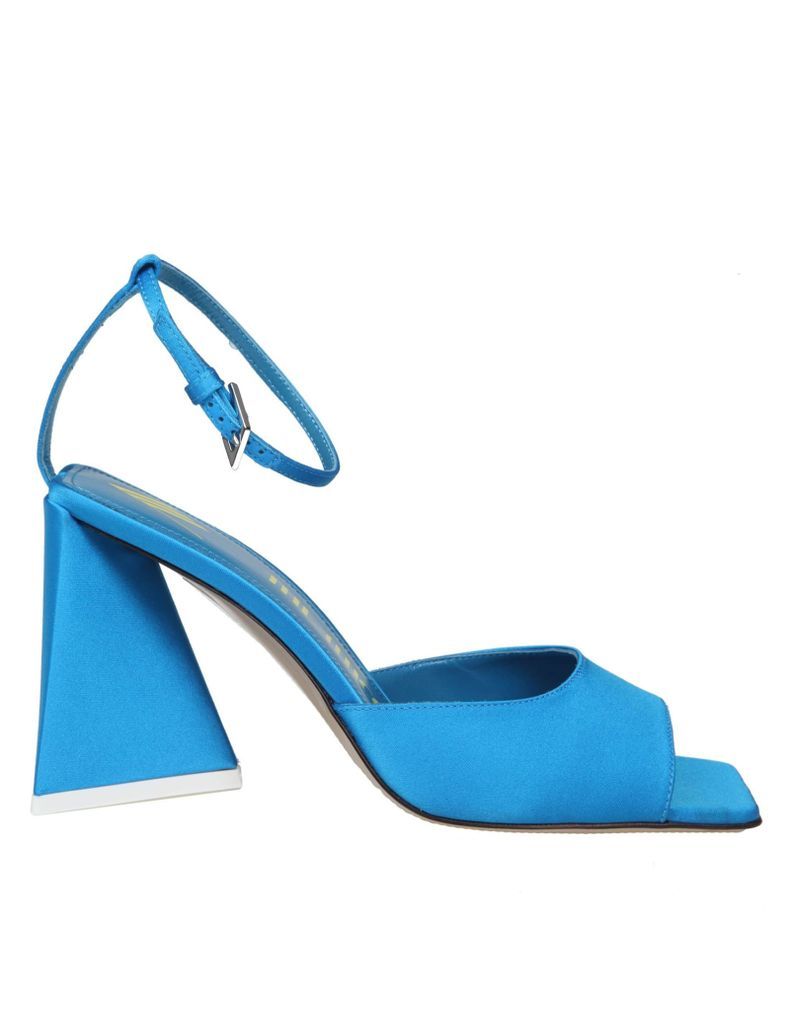 Piper Sandal In Turquoise Color Satin