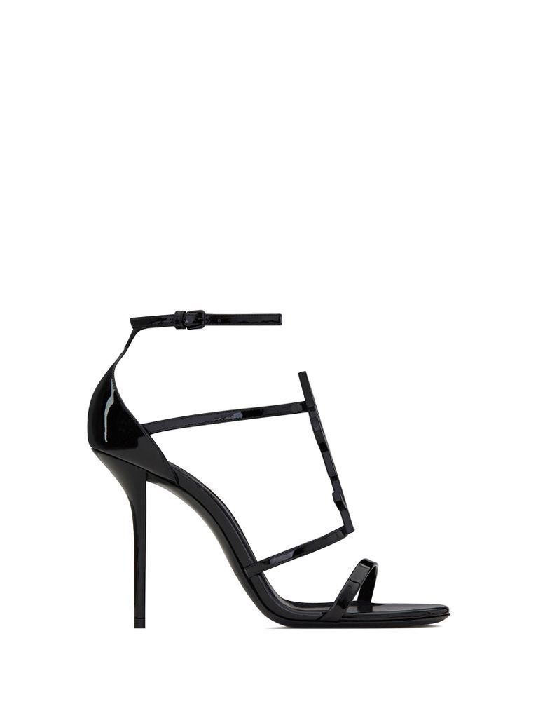 Cassandra Sandal In Patent Leather With Logo