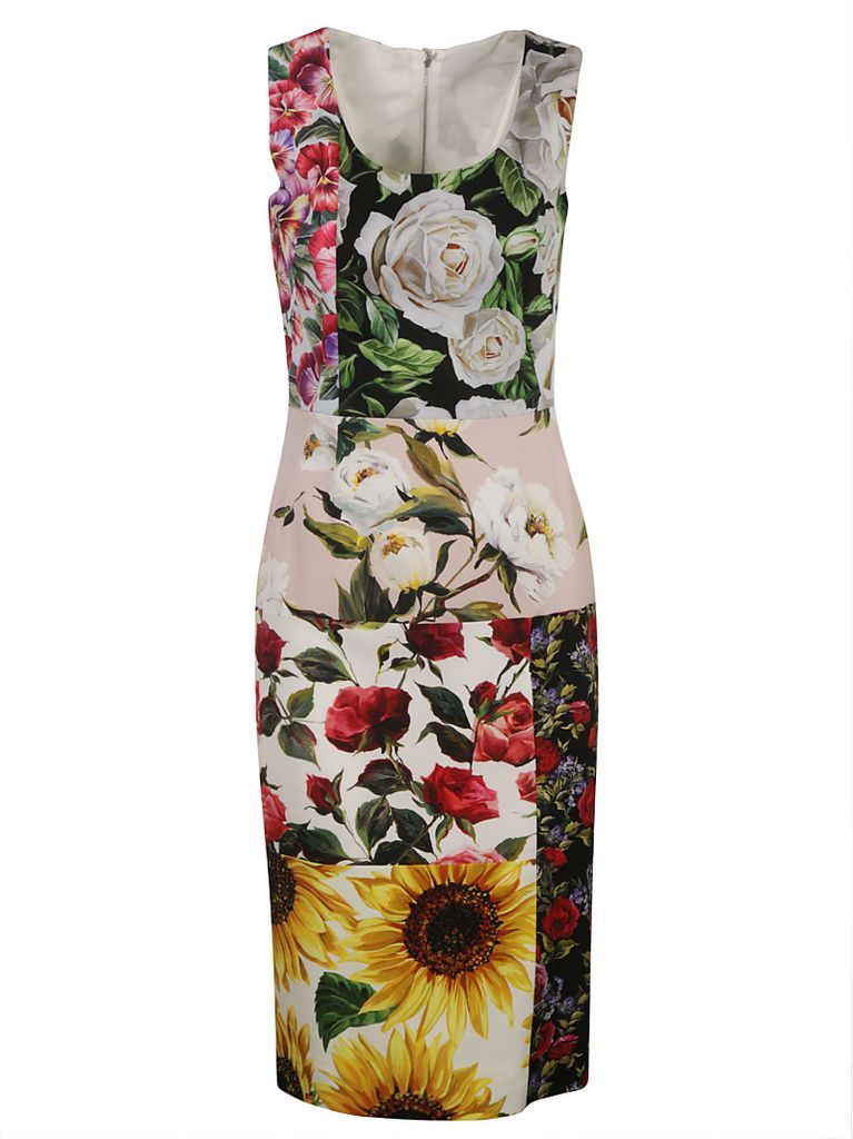 Sleeveless Floral Print Slim Dress