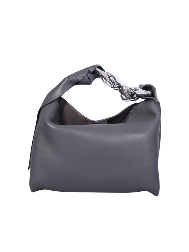 Small Chain Hobo Dark Grey Bag