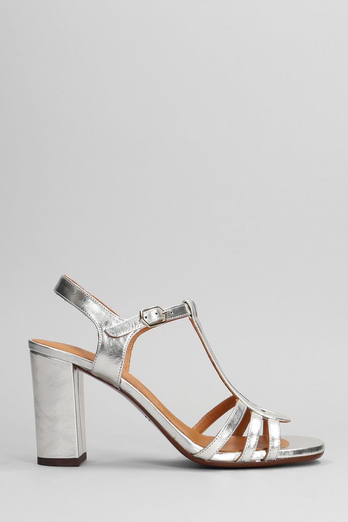 Babi Sandals In Silver Leather
