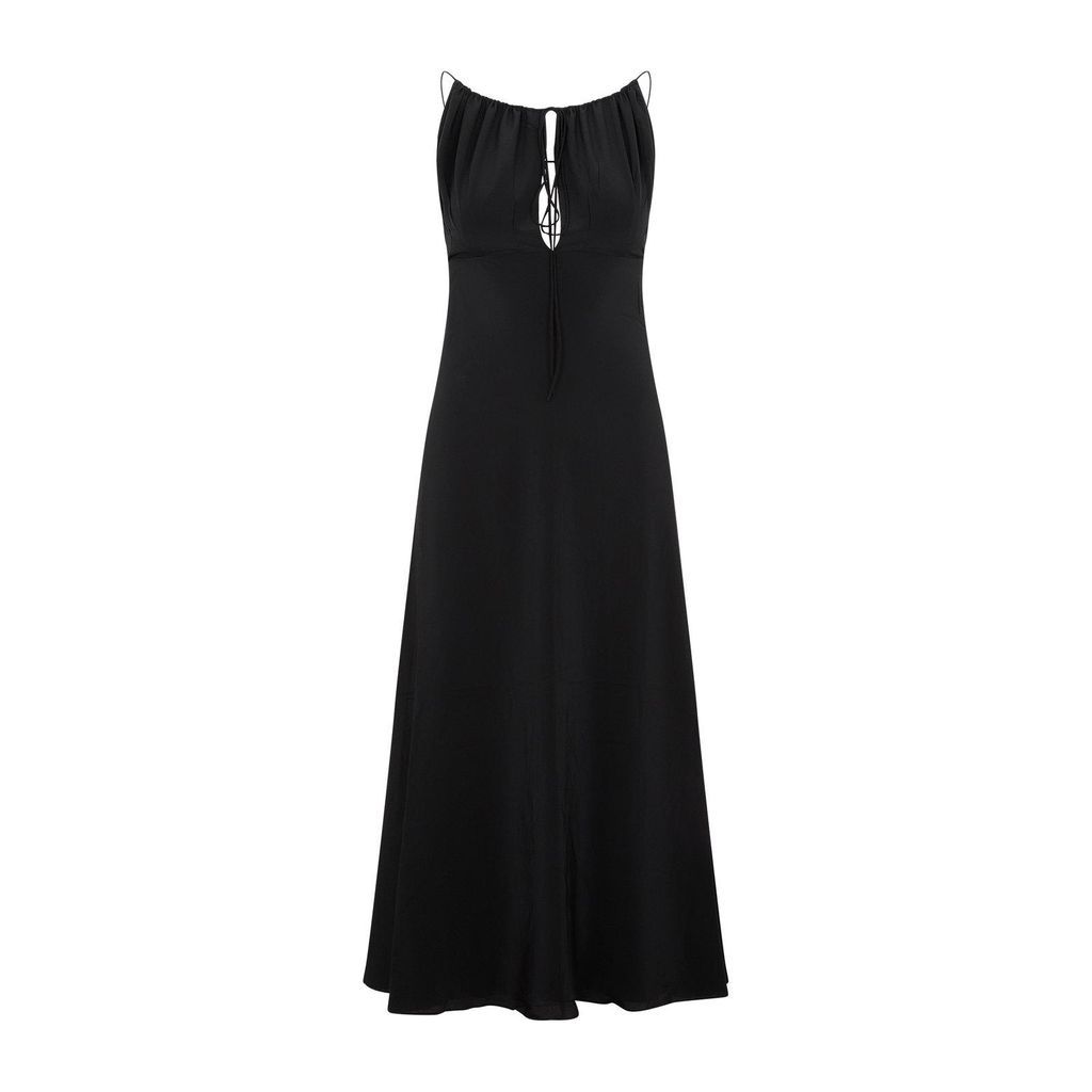 Gathered Halterneck Maxi Dress