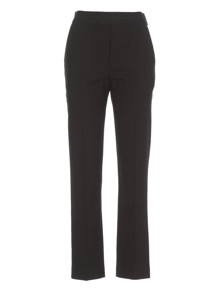 Logo Waistband Tapered Trousers