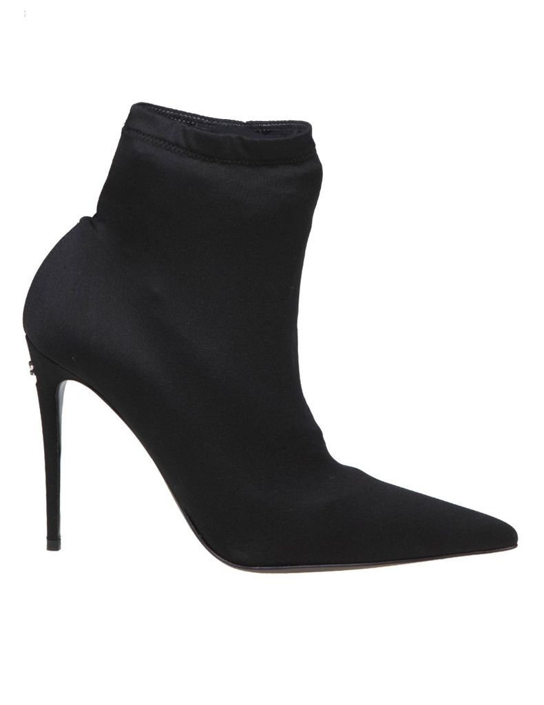 Dolce E Gabbana Milan Jersey Ankle Boot Color Black