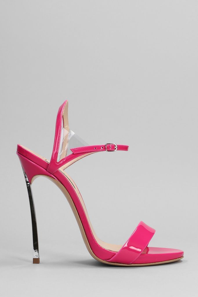 Sandals In Fuxia Patent Leather