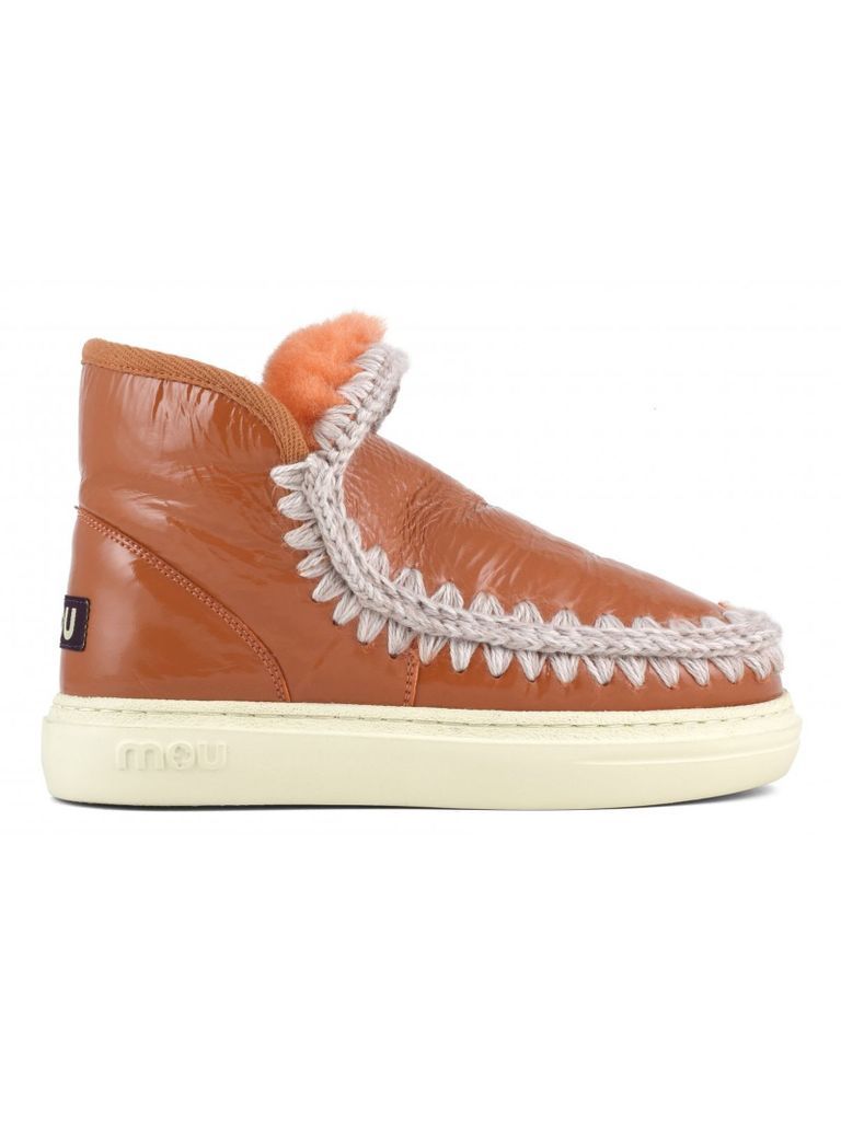 Eskimo Sneaker Bold In Orange Patent Leather