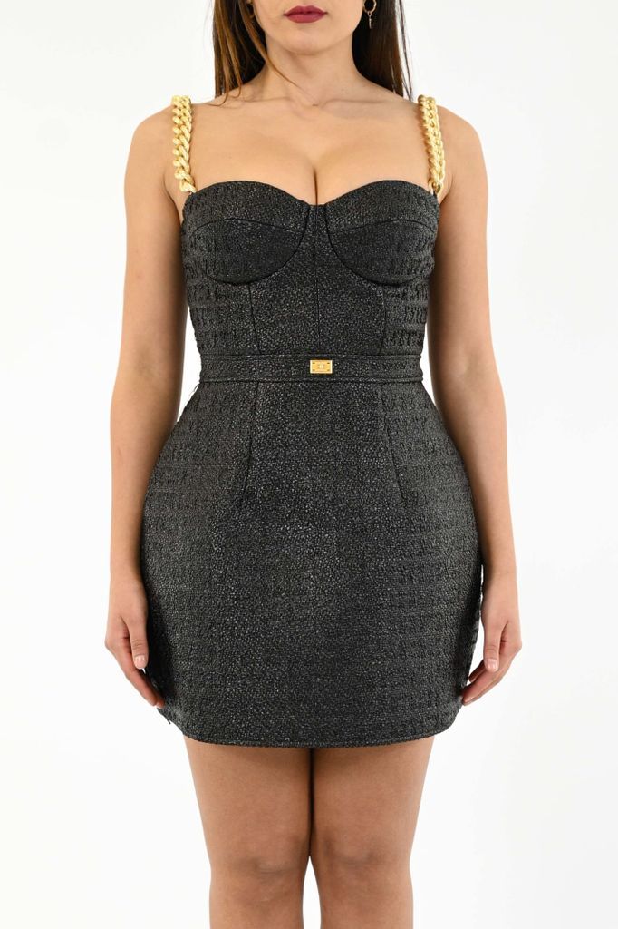 Raffia Dolly Dress With Bustier And Cups