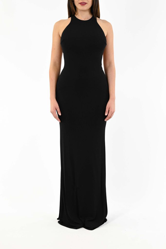 Red Carpet Dress In Jersey With Neckline On The Back