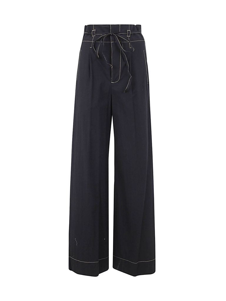 High Waisted And Wide Leg Trousers