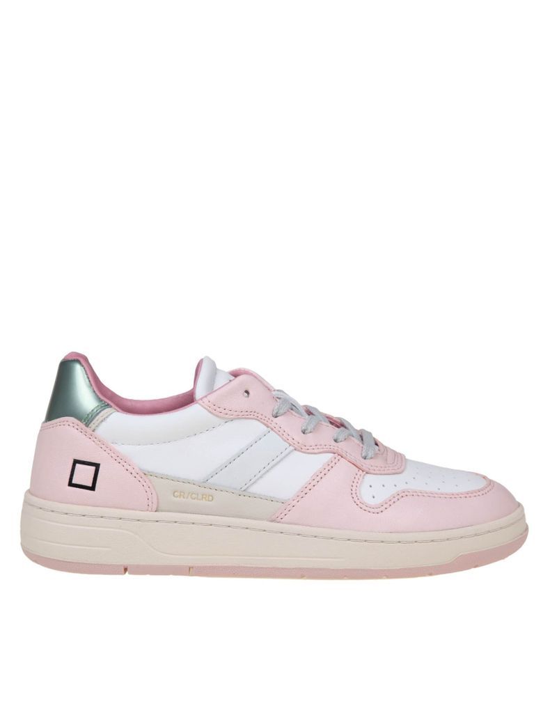 Court 2.0 Sneakers In White/pink Leather