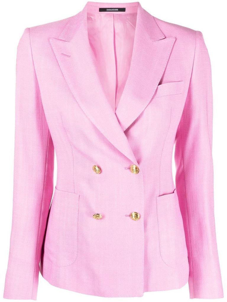 Pink Double Breasted Blazer