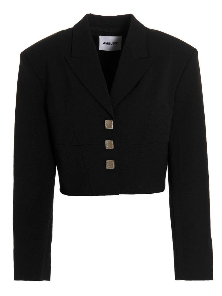 Buttoned Cropped Blazer