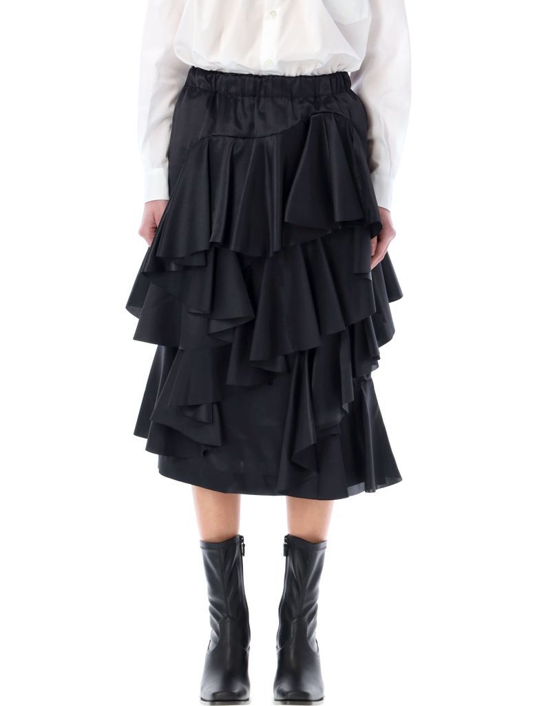 Flounces Midi Skirt