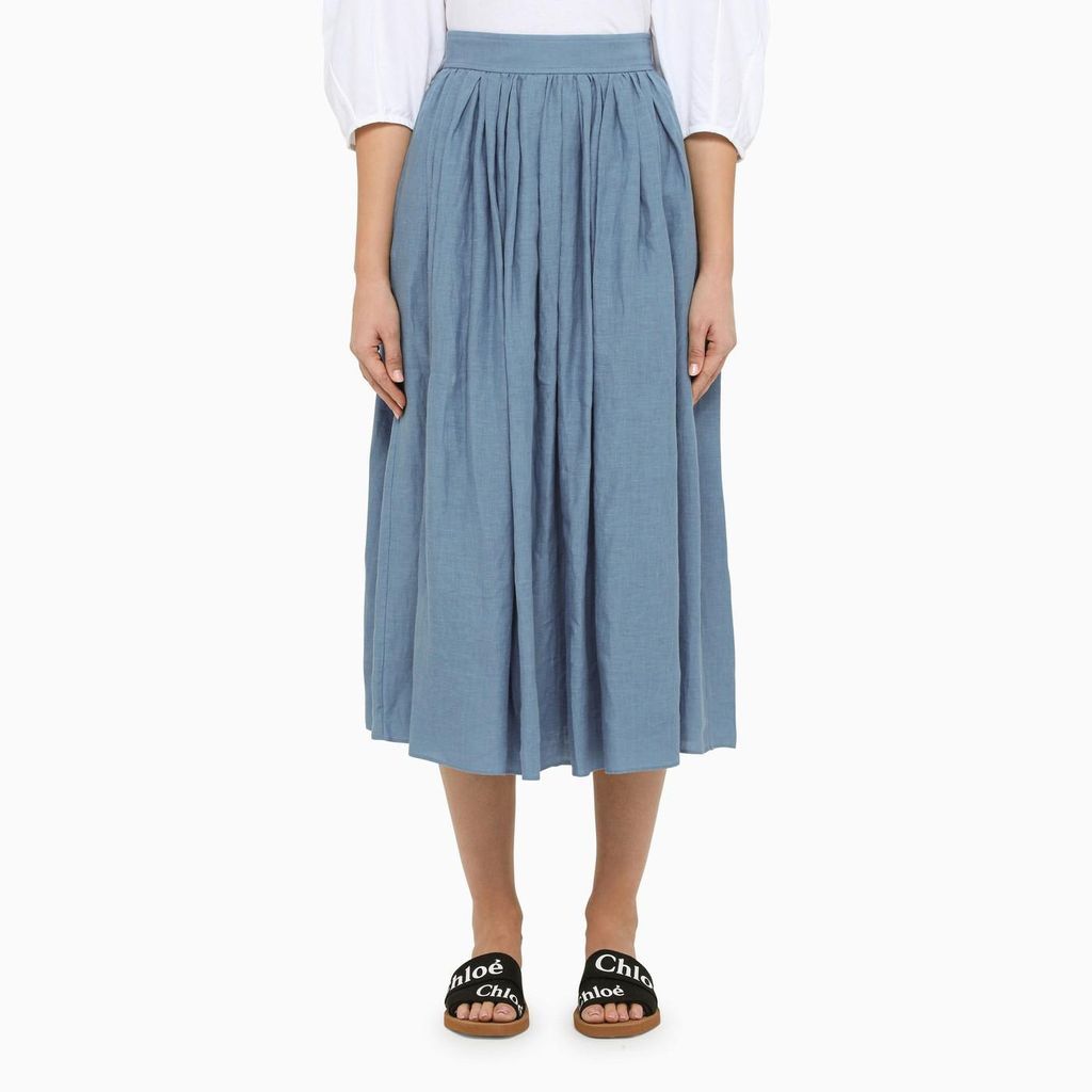 Blue Midi Skirt