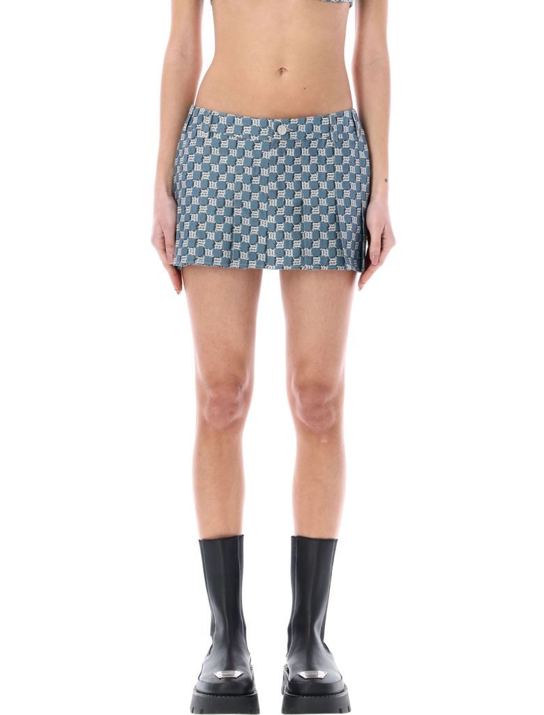 Jacquard Canvas Monogram School Mini Skirt