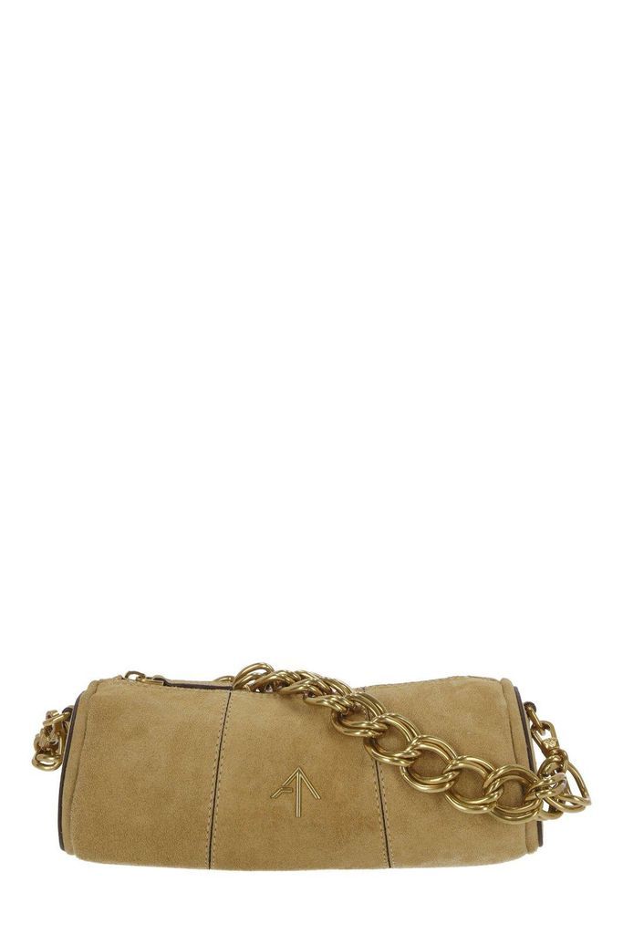 Logo Plaque Chain Linked Shoulder Bag