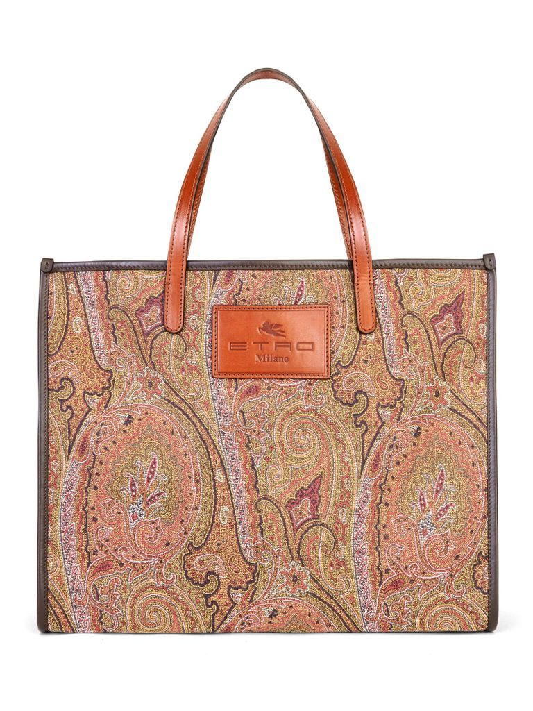 Shopping Bag In Iconic Paisley Jacquard Fabric