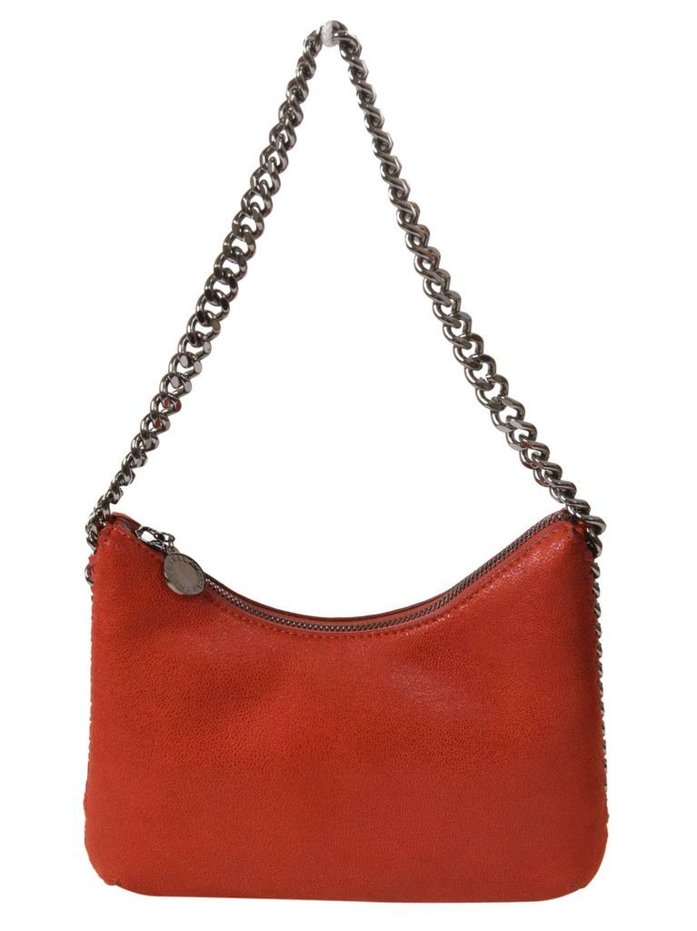 Chain Detail Top Zip Shoulder Bag