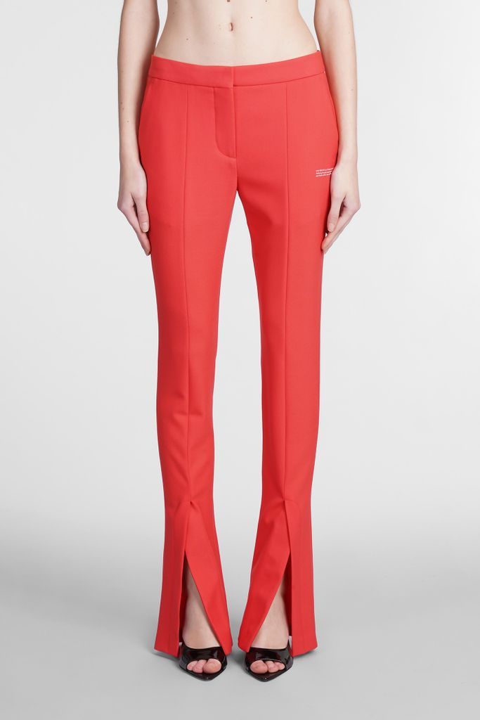 Pants In Red Cotton