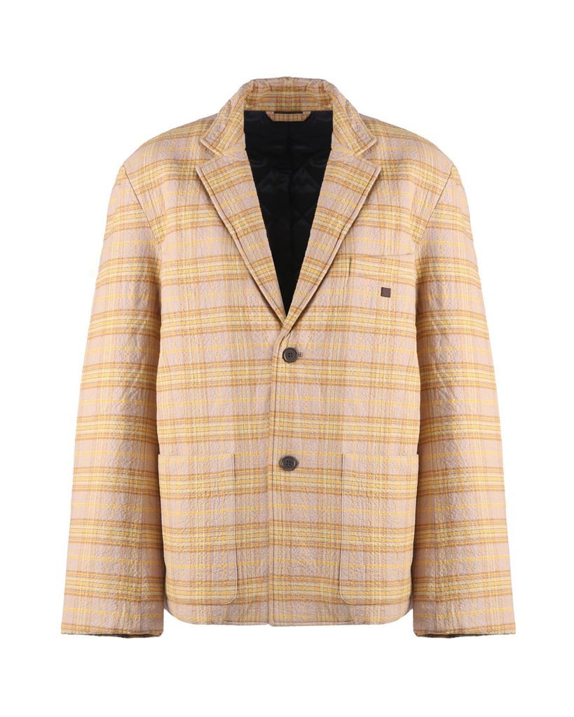 Checked Jacket In Cotton
