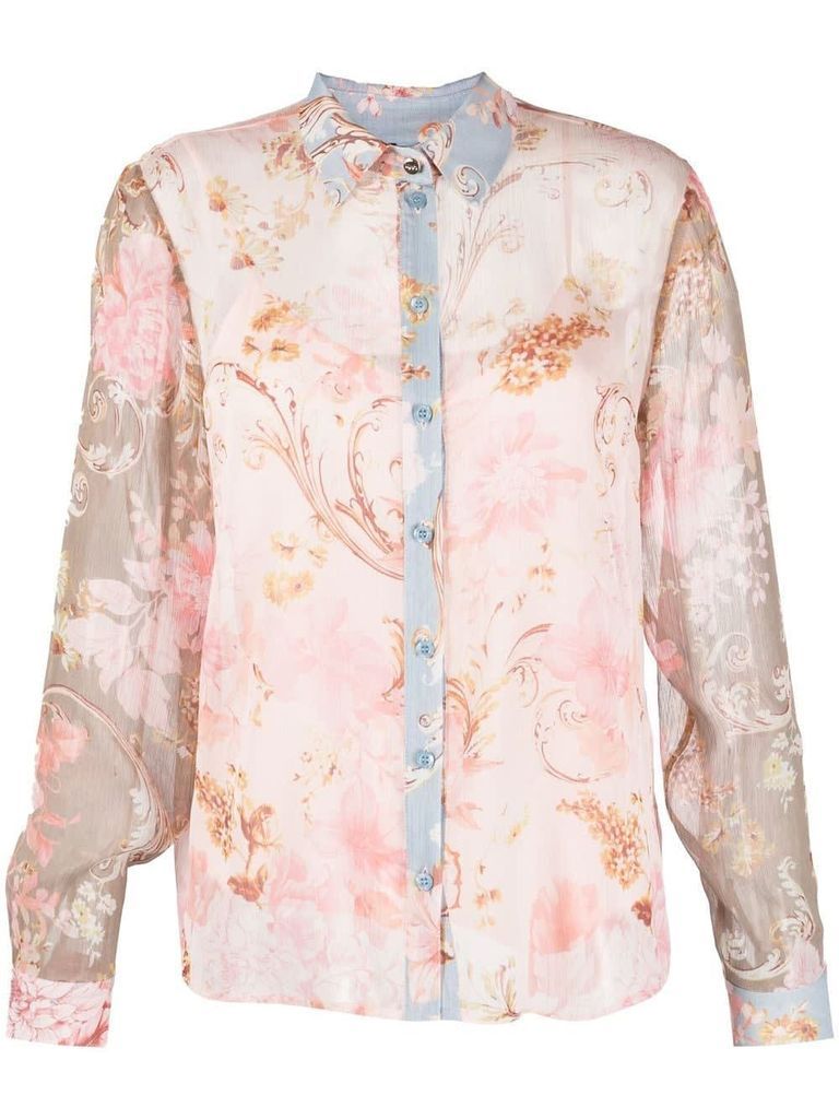 Floral Long Sleeces Shirt